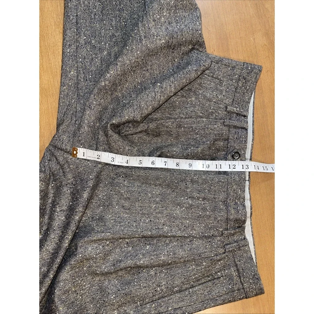 St Croix Donegal Tweed Pants Men 36 Speckled Wool Dress Pleated Cuffed Italy